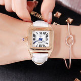 Square Roman Numberals Scale Women's Watch