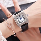 Square Roman Numberals Scale Women's Watch