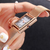 Square Pattern Roman Number Scale Women's Watch