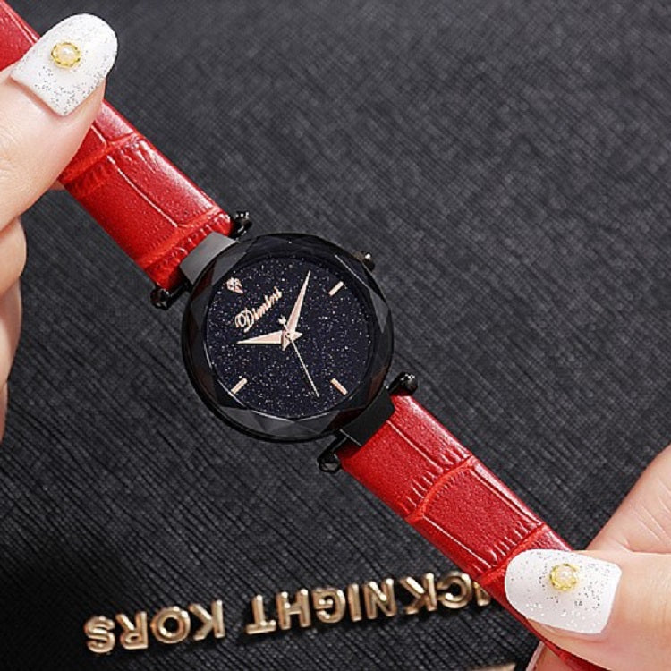 Personality Dial Leather Strap Women's Watch