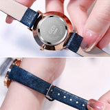 Fashionable simple digital face belt waterproof women's  watch