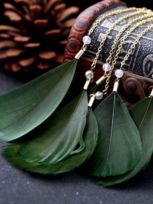 Large Leaf Pattern Exaggerated 1 pcs Earrings