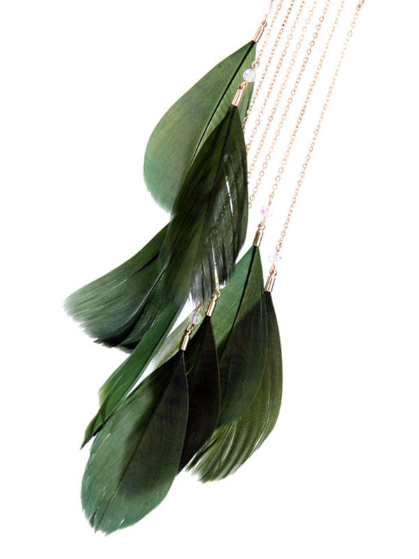 Large Leaf Pattern Exaggerated 1 pcs Earrings