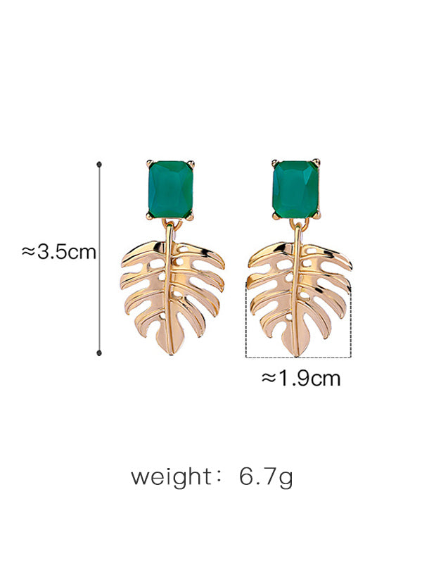 Creative Palm Leaf Pattern Earrings