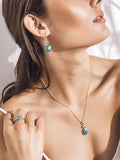 Natural Turquoise Long Earrings