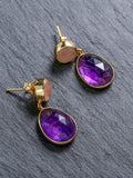 Natural Purple Amethyst Earrings