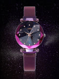Star With Diamond Magnet Strap Womens' Watch