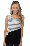 Black Time of Our Lives Striped Tank