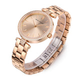 Fashion simple steel belt quartz watch for women