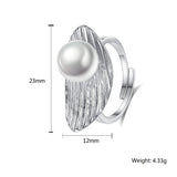 Feather-shaped Adjustable Ring