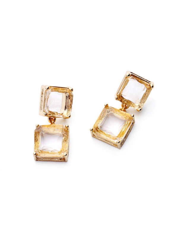 Crystal Geometric Earrings