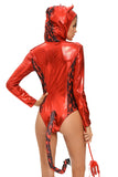 Red Hot Devilish Hooded Romper Costume