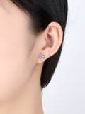 Six-claw Zircon Set Ear Nail Necklace Ring Set