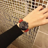 Irregular Frame Fur Strap Women's Watch