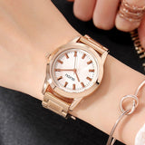 Fashion Gold Round Dial Women's Watch