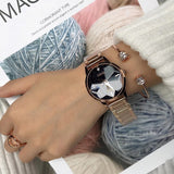 Starry Chassis Stainless Steel Strap Women‘s Watch