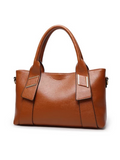 Women's Leather Handbag Solid Color