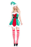 Green North Pole Elf Christmas Costume
