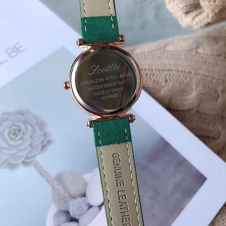 Personality Leather Strap Women's Watch