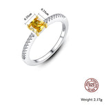 Natural Yellow Crystal Women's Ring