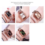 Fashion square simple waterproof women's watches 