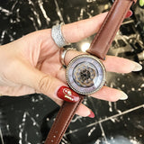 Fashion Rotatable Leather Strap Women's Watch