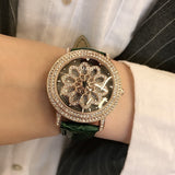 Snowflakes Pattern Rotatable Women's Watch
