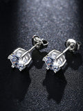 Six-claw Zircon Set Ear Nail Necklace Ring Set