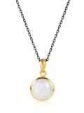 White Natural Moonstone Necklace