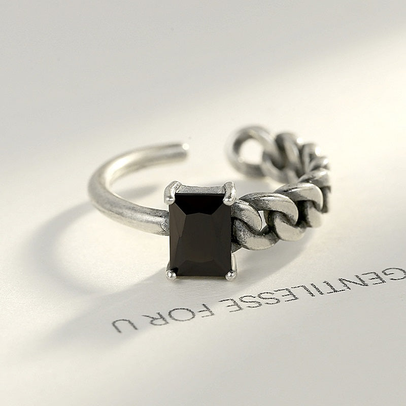 Simple Rectangle Open Ring