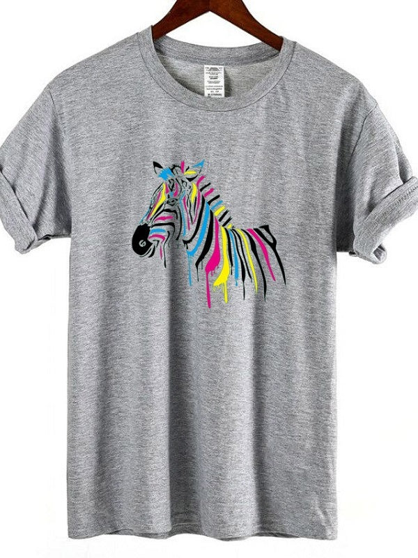 Colorful Horse Pattern T-shirt