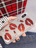 Lip Pattern Mirror Phone Case