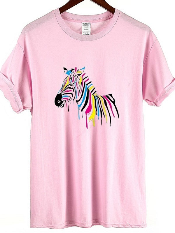 Colorful Horse Pattern T-shirt