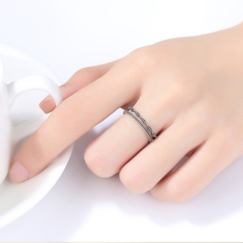 Fashion Double Layer Design Open Ring