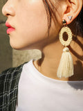 Bohemian Style Round Long Tassel Earrings