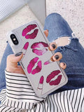 Lip Pattern Mirror Phone Case