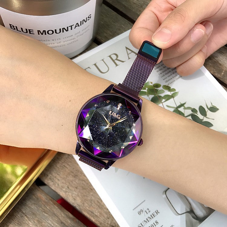 Starry Sky Dial Magnetic Strap Women's Watch