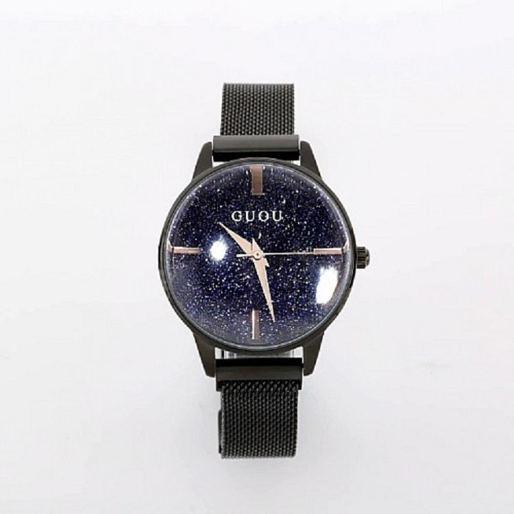 Women's Watch Spherical Mirror Starry Chassis purple stap elegant watch