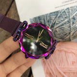 Irregular Mirror Magnet Strap Women's Watch