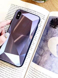 Laser Geometry 3D Diamond Glass Phone Case