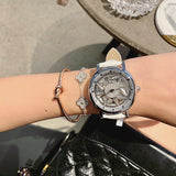 Silver Case Rotatable Women's Watch