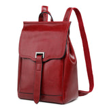 Oil Wax Leather Women's Backpack