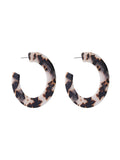 C-shaped Resin Circle Earrings