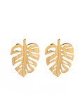 Gold Palm Leaf Earrings