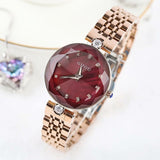 Women's Watch purple shell chassis with diamond stainless steel strap elegant watch