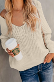 Carry On Knit V Neck Pullover Sweater