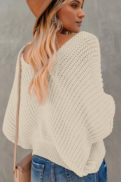 Carry On Knit V Neck Pullover Sweater