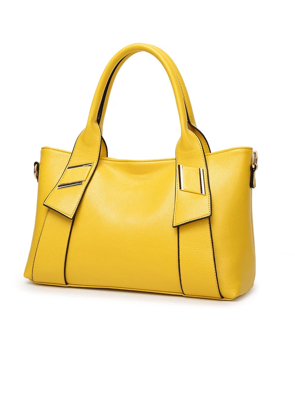 Women's Leather Handbag Solid Color