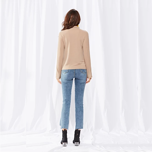 High-necked Slim-fit Knitted Top