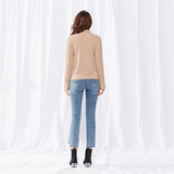 High-necked Slim-fit Knitted Top